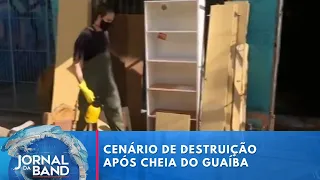 Com nível do Guaíba baixando, cenário de destruição se revela em Porto Alegre | Jornal da Band