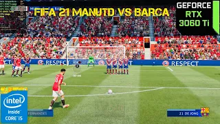 FIFA 21 PC Max Settings | Manchester United Vs Barcelona | RTX 3060 Ti + i5 10400