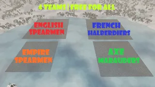 4 Teams | Free For All | English vs French vs Axe Marauders vs Empire Spearmen | UEBS 2