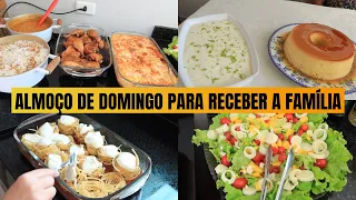 ALMOÇO COMPLETO NO CAPRICHO, RECEBI A FAMÍLIA DO MARIDO, DOMINGO MARAVILHOSO