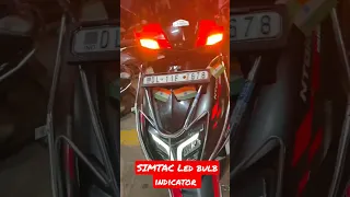 SIMTAC Led bulb indicator for TVSbikes i.e ntorq/Apache/raider etc (set of 4) with 3 years warranty