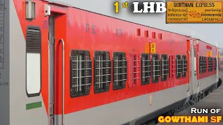 LHB GOWTHAMI SF EXPRESS | Brand NEW Shiny RED LHB Coaches | First LHB Run of 12737 GOTHAMI SF | I R