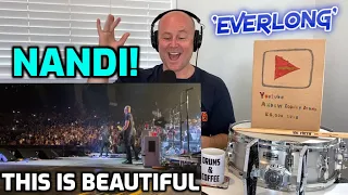 Drum Teacher Reacts: NANDI BUSHELL Jamming 'Everlong' with Dave Grohl and The Foo Fighters!