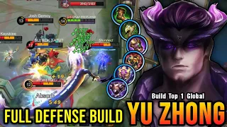 NEW META!! Yu Zhong with Full Def Build 100% IMMORTAL!! - Build Top 1 Global Yu Zhong ~ MLBB