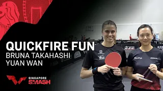 Quickfire Fun with Bruna Takahashi and Yuan Wan | Singapore Smash 2023