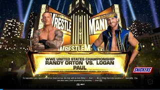 Randy Orton vs. Logan Paul WWE United States Championship Match Wrestlemania 39