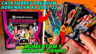 MOMENTUM Y MUCHAS FIRMADAS !! CAJA PREMIUM COMPLETA * 20 SOBRES * ADRENALYN XL 2021-22 !!