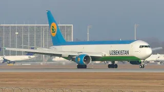 RARE! Uzbekistan Cargo B763F (UK67001) Landing+Taxi at Munich Airport!