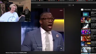 xQc reacts to Shannon Sharpe Lakers in 5 Compilation