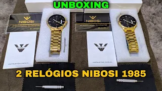 UNBOXING 2 RELÓGIOS NIBOSI 1985