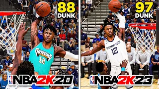 Getting A Posterizer Dunk On Every NBA 2K w/ JA MORANT Build (NBA 2K20 - NBA 2K23)