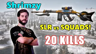 Soniqs Shrimzy - 20 KILLS - SLR vs SQUADS! - PUBG