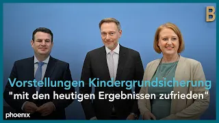 Kindergrundsicherung: Lisa Paus, Christian Lindner und Hubertus Heil zur Einigung am 28.08.23