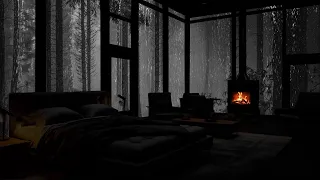 Cozy Cabin Nights: Rain And Fireplace Sounds To Relax And Focus