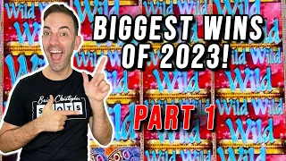 OVER $140,000 in JACKPOTS 💵 BIGGEST WINS of 2023, Part 1