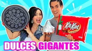 CHOCOLATES GIGANTES vs GOMITAS GIGANTES! Reto de Dulces 🍫 SandraCiresArt