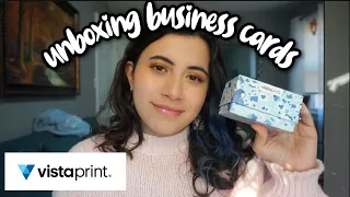 Unboxing Vista Print Business cards with QR code