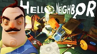 Hello Neighbor Stealing Everything Challenge! - Hello Neighbor Beta Gameplay