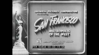 " SAN FRANCISCO: METROPOLIS OF THE WEST "  1941 TRAVELOGUE FILM  CALIFORNIA FISHERMAN'S WHARF  93834