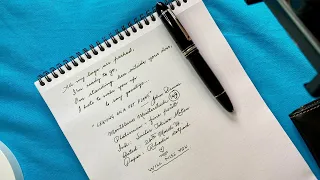 Penmanship with my first Montblanc 149 in Platinum and 18k gold fine nib