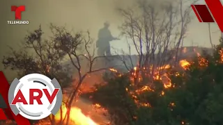 Fallece un bombero en el incendio de San Bernardino | Al Rojo Vivo | Telemundo