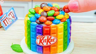 Rainbow Buttercream Cake 🌈 AMAZING Miniature Rainbow Chocolate KITKAT Cake