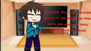 Boyfriend, Pico and Girlfriend reacts to The Herobrine Mod (feat- Steve and Alex)