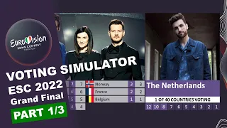 Eurovision 2022 Grand Final Voting Simulator PART 1/3 (JURY VOTING)