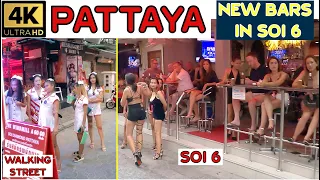 Pattaya [4K] Beach Walk-Nice Sunset at Pattaya Beach and Drive Thru  Soi 6-6/1-7-8-Walking Street