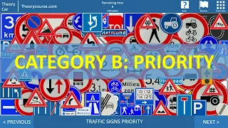 Traffic signs in the Netherlands - Priority - Car theory video course