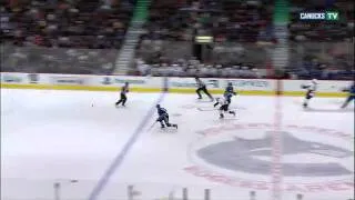 Ryan Kesler Jumps Over Nashville's Net - 12/1/2011