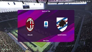 AC Milan vs Sampdoria | Serie A 6 January 2020 Gameplay