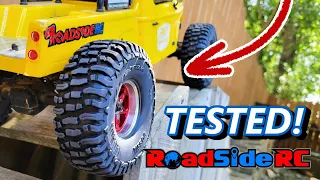 TESTED!  Duratrax Fossil Scale RC Crawler Tires.  How good are they?