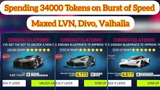 Asphalt 9 | Spending 34000 tokens on Burst of Speed | Maxed LVN, Divo, Valhalla