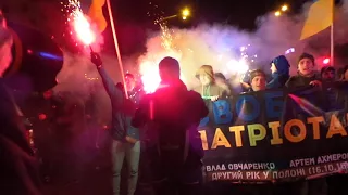 Марш в поддержку фанатов луганской "Зари" осужденных в ЛНР