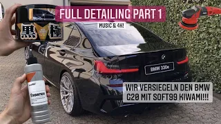 BMW G20 3 series Full Car Detailing: Soft99, Flex, Carpro (4k) Part 1