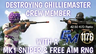 Destroying a GhillieMaster crew member with Mk1 Sniper and free aim RNG and more! | GTA Online