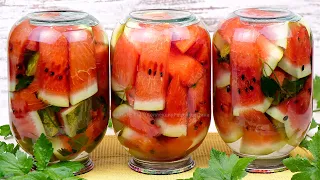 🍉МАРИНОВАННЫЕ АРБУЗЫ на зиму "Классика"! Рецепт вкусных арбузов в банках без уксуса и стерилизации!