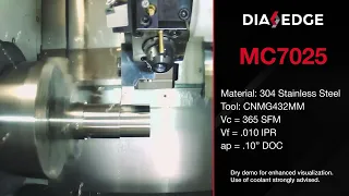 DIAEDGE MC7025 Stainless Steel Turning Inserts