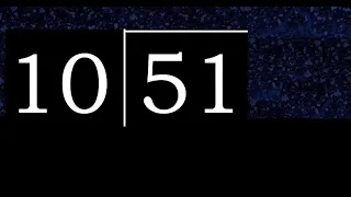 Dividir 51 entre 10 division inexacta con resultado decimal de 2 numeros con procedimiento