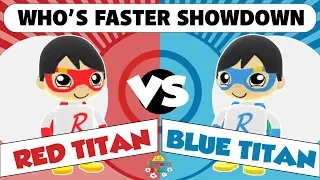 Tag with Ryan - Red Titan Vs Blue Titan | Who's Faster