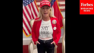 JUST IN: Marjorie Taylor Greene Demands Biden Say Laken Riley's Name On Shirt At State Of The Union