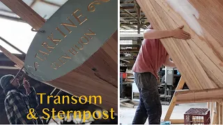 Fitting the Transom & Sternpost on our wooden boat Tarkine (EP5)