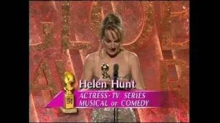 Helen Hunt Wins Best Actress TV Series Musical or Comedy - Golden Globes 1994