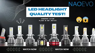 🚘NAOEVO LED headlight quality test! Amazing 😲😱
