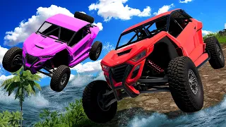 We Climbed Mountains to ESCAPE THE FLOOD in BeamNG Drive Mods Multiplayer!