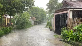 Super Heavy Rain and Thunder in Farmer's Village | Rain Sounds for Sleeping, Insomnia and Relaxing