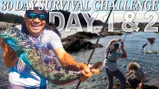 Amós Days 1 & 2 of 30 Day Survival Challenge Vancouver Island - Catch and Cook with Greg Ovens