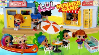SUNNYHILL LOL SUMMER CAMP - Summer Fun Adventures LOL Surprise Toddlers Barbie Playmobil Campground!