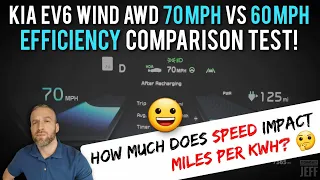 Kia EV6 Wind AWD 70 mph VS 60 mph Efficiency Comparison Test